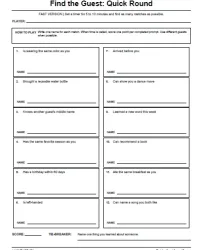 Free Printable Find the Guest Game Screenshot 4