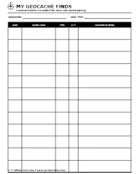 Free Printable Geocache Logs Screenshot 5