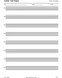 Free Printable Guitar Tab Paper Screenshot 1