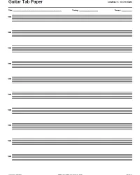 Free Printable Guitar Tab Paper Screenshot 2