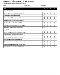 Free Printable Independent Living Skills Checklist Screenshot 3