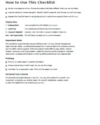 Free Printable Independent Living Skills Checklist Screenshot 6