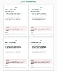 Free Printable Lash Aftercare Guide Screenshot 2