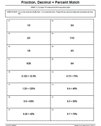 Free Printable Middle School Math Games Screenshot 2