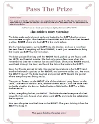 Free Printable Pass the Prize Bridal Shower Game Screenshot 1