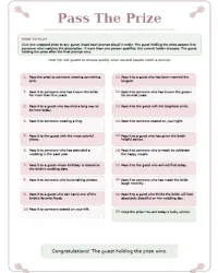 Free Printable Pass the Prize Bridal Shower Game Screenshot 2