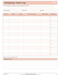 Free Printable Pen Pal Tracker Screenshot 4