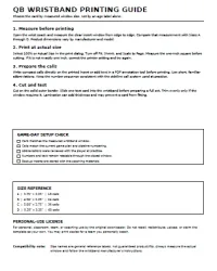 Free Printable QB Wristband Templates Screenshot 5