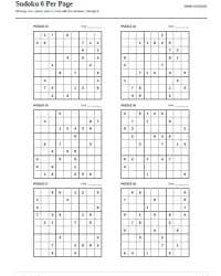 Free Printable Sudoku 6 Per Page Screenshot 3