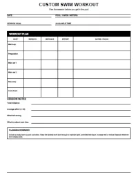 Free Printable Swim Workouts Screenshot 5