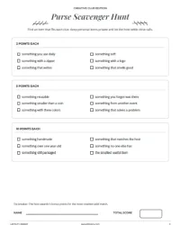 Free Printable What's in Your Purse Game Screenshot 3