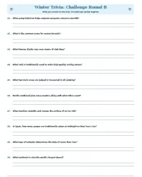 Free Printable Winter Trivia Questions and Answers Screenshot 4