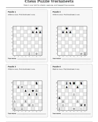 Free Printable Chess Puzzle Worksheets Screenshot 1