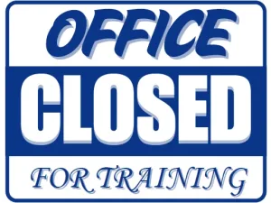 Free Printable Closed For Training Sign Screenshot 02