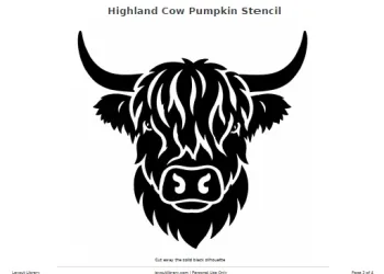 Free Printable Cow Pumpkin Stencils Screenshot 02