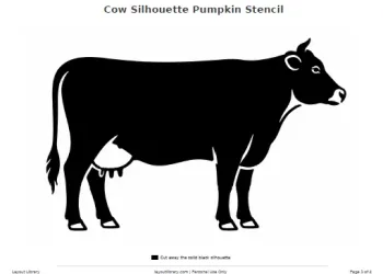 Free Printable Cow Pumpkin Stencils Screenshot 03