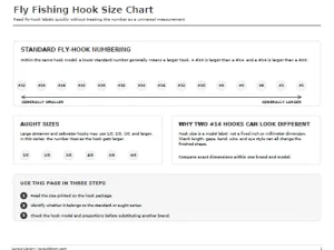 Free Printable Fly Fishing Hook Size Chart Screenshot 01