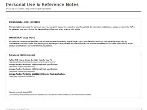 Free Printable Fly Fishing Hook Size Chart Screenshot 05