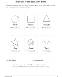 Free Printable Shape Personality Test Screenshot 01