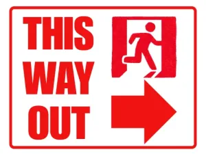 Free Printable This Way Out Sign Screenshot 01