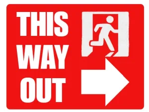 Free Printable This Way Out Sign Screenshot 02