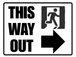 Free Printable This Way Out Sign Screenshot 05