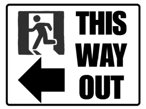 Free Printable This Way Out Sign Screenshot 07