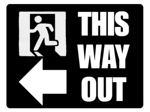 Free Printable This Way Out Sign Screenshot 08