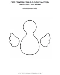 Free Printable Build-a-Turkey Activity Screenshot 01