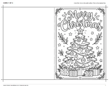 Free Printable Christmas Cards to Color Screenshot 01