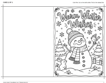 Free Printable Christmas Cards to Color Screenshot 02