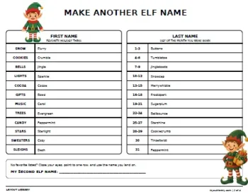 Free Printable Christmas Elf Name Generator Screenshot 02