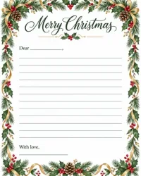 Free Printable Christmas Letter Templates Screenshot 01