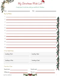 Free Printable Christmas Lists Screenshot 01