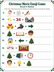 Free Printable Christmas Movie Emoji Game Screenshot 02