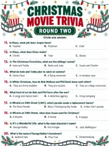 Free Printable Christmas Movie Trivia Screenshot 02