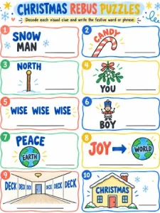 Free Printable Christmas Rebus Puzzles Screenshot 01