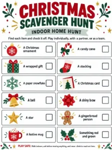 Free Printable Christmas Scavenger Hunt Screenshot 01