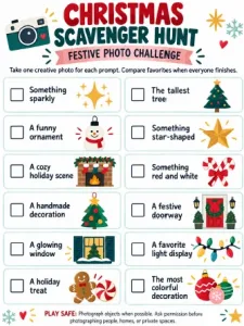 Free Printable Christmas Scavenger Hunt Screenshot 03