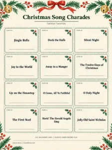 Free Printable Christmas Song Charades Screenshot 02