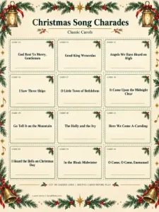 Free Printable Christmas Song Charades Screenshot 03