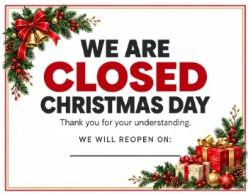 Free Printable Closed for Christmas Signs Screenshot 02