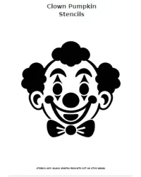 Free Printable Clown Pumpkin Stencils Screenshot 01