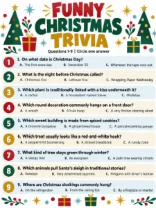 Free Printable Funny Christmas Trivia Questions & Answers Screenshot 01