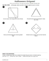 Free Printable Halloween Origami Screenshot 01