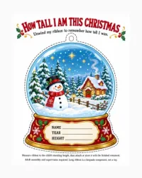 Free Printable How Tall I Am Christmas Ornament Screenshot 02