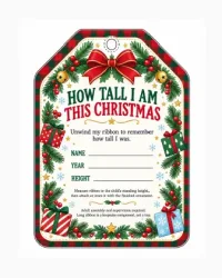 Free Printable How Tall I Am Christmas Ornament Screenshot 03