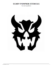Free Printable Scary Pumpkin Stencil Set Screenshot 01