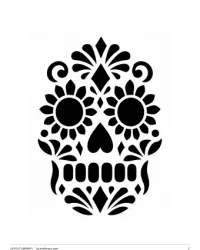 Free Printable Sugar Skull Pumpkin Stencils Screenshot 02