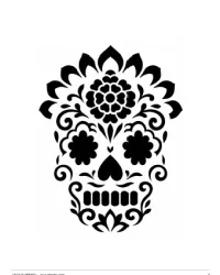 Free Printable Sugar Skull Pumpkin Stencils Screenshot 03